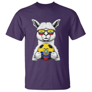 Funny Ecuador Alpaca Soccer Lover T Shirt South American Pride Gift