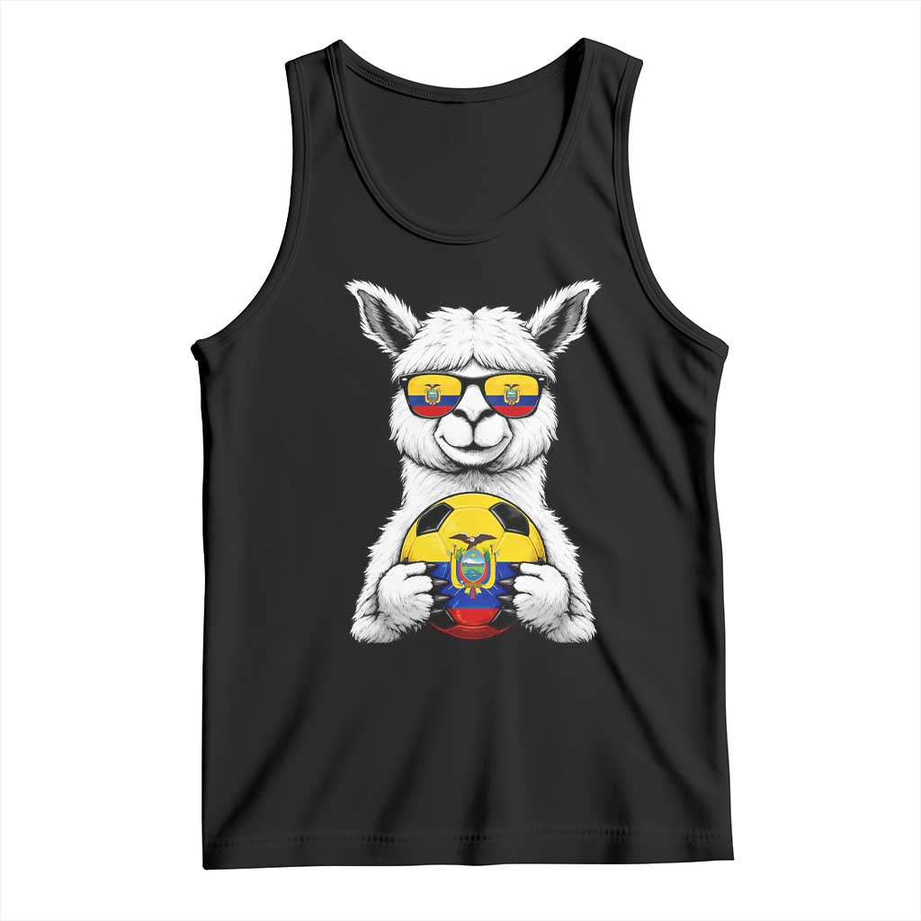 Funny Ecuador Alpaca Soccer Lover Tank Top South American Pride Gift