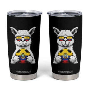Funny Ecuador Alpaca Soccer Lover Tumbler Cup South American Pride Gift
