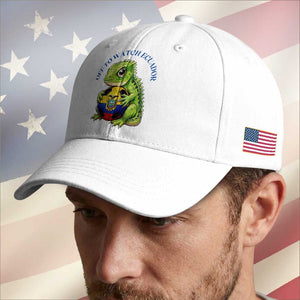 Off To Watch Ecuador Baseball Cap Funny Ecuador Iguana Soccer Fan Gift