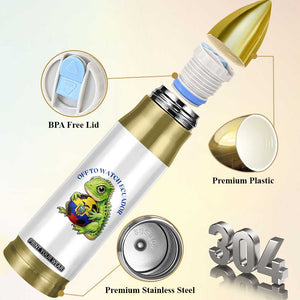 Off To Watch Ecuador Bullet Tumbler Funny Ecuador Iguana Soccer Fan Gift
