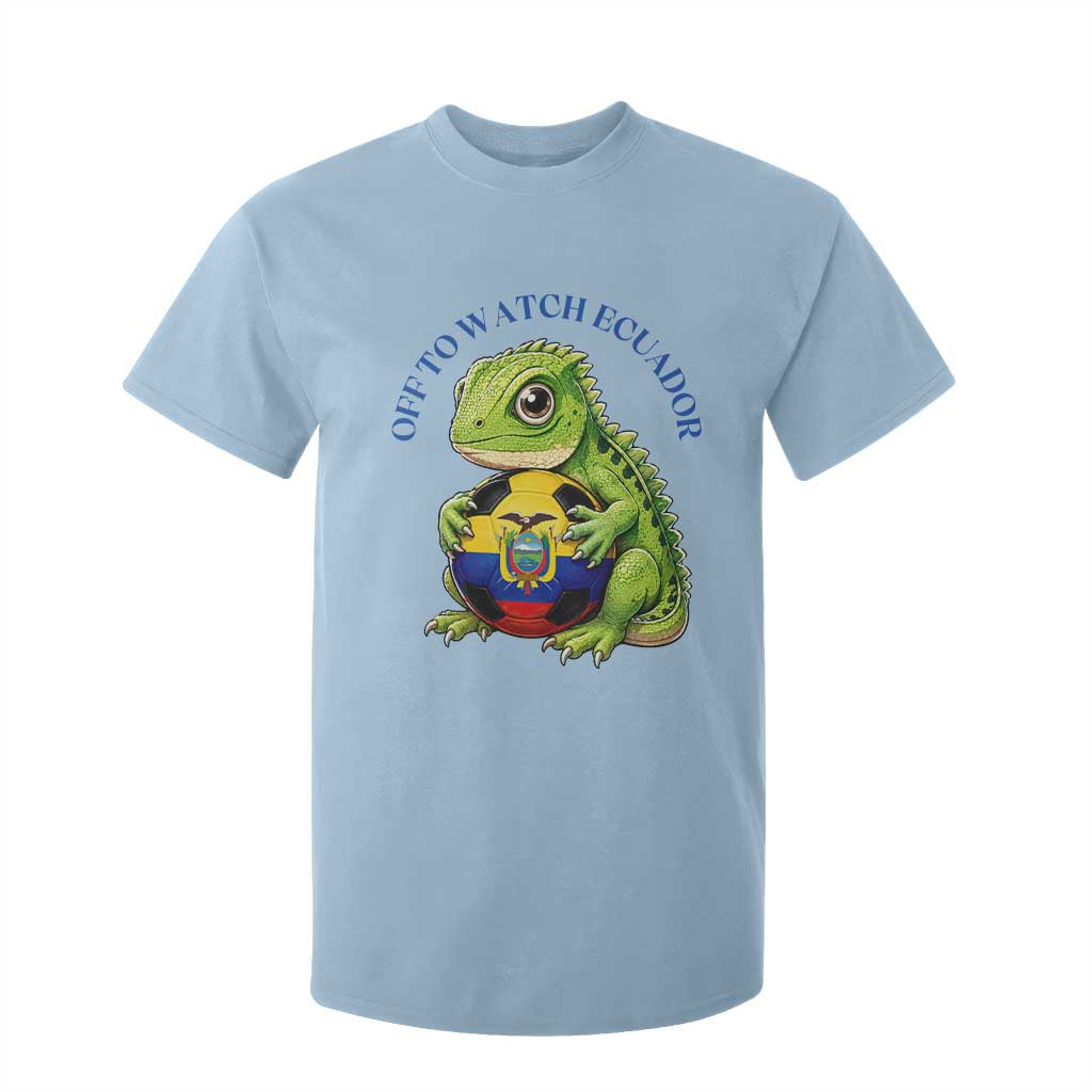 Off To Watch Ecuador T Shirt For Kid Funny Ecuador Iguana Soccer Fan Gift