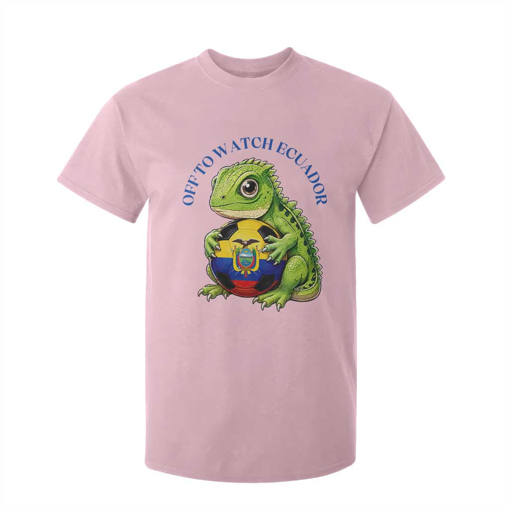 Off To Watch Ecuador T Shirt For Kid Funny Ecuador Iguana Soccer Fan Gift