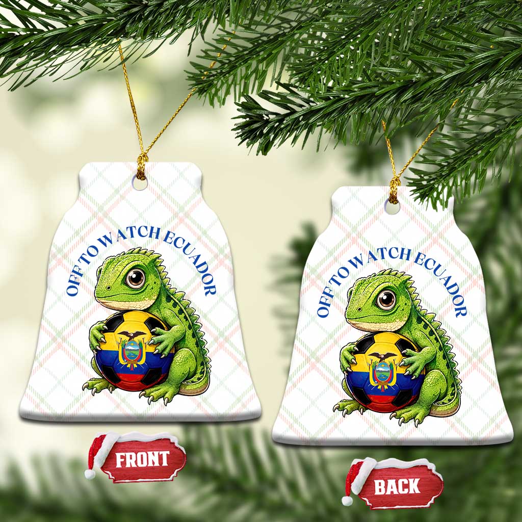 Off To Watch Ecuador Ceramic Ornament Funny Ecuador Iguana Soccer Fan Gift