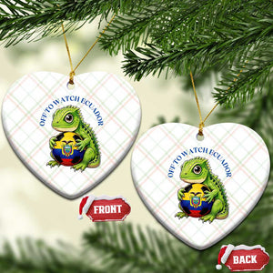 Off To Watch Ecuador Ceramic Ornament Funny Ecuador Iguana Soccer Fan Gift