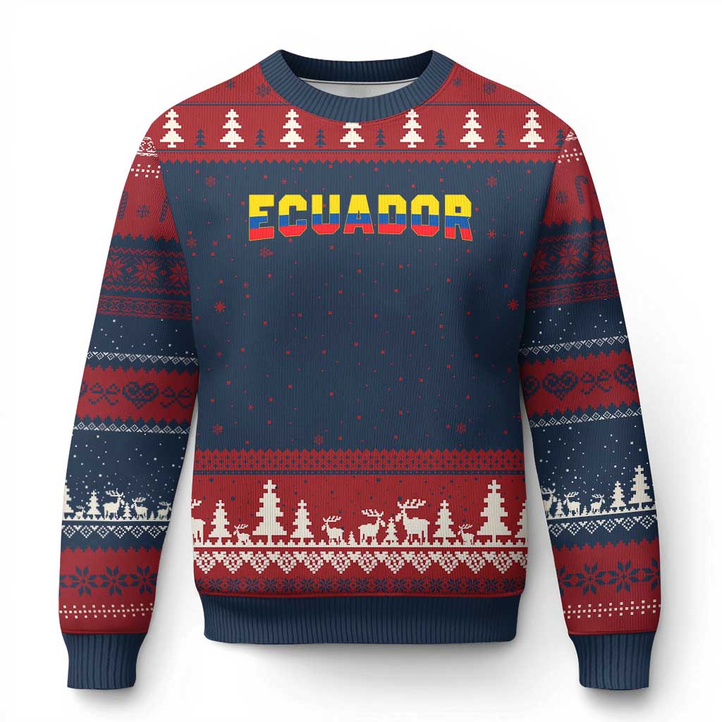 Vintage Ecuador Roots Ugly Christmas Sweater Latin Heritage Pride Gift