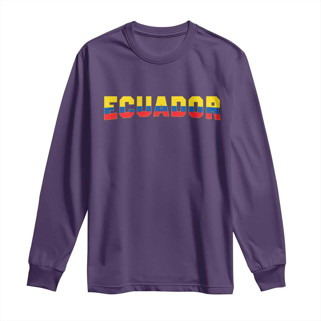 Vintage Ecuador Roots Long Sleeve Shirt Latin Heritage Pride Gift