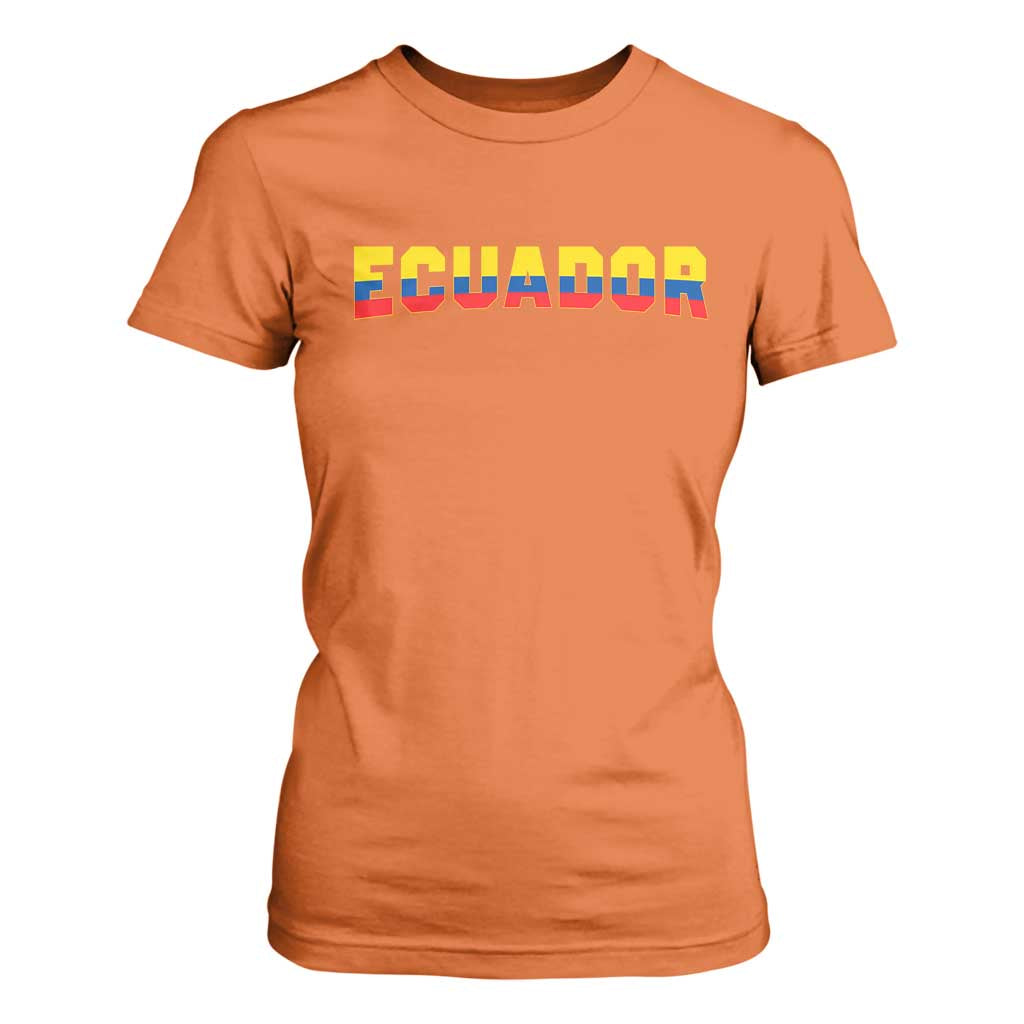 Vintage Ecuador Roots T Shirt For Women Latin Heritage Pride Gift