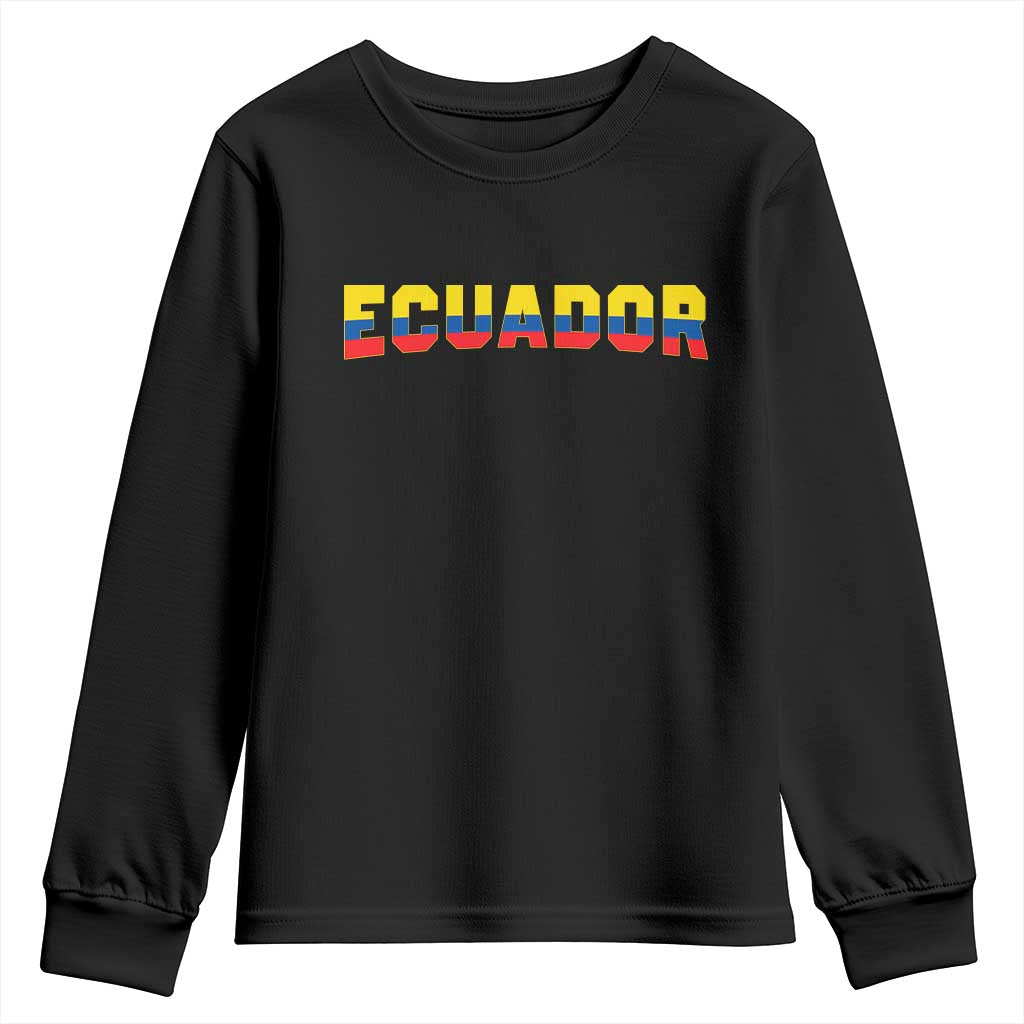 Vintage Ecuador Roots Youth Sweatshirt Latin Heritage Pride Gift