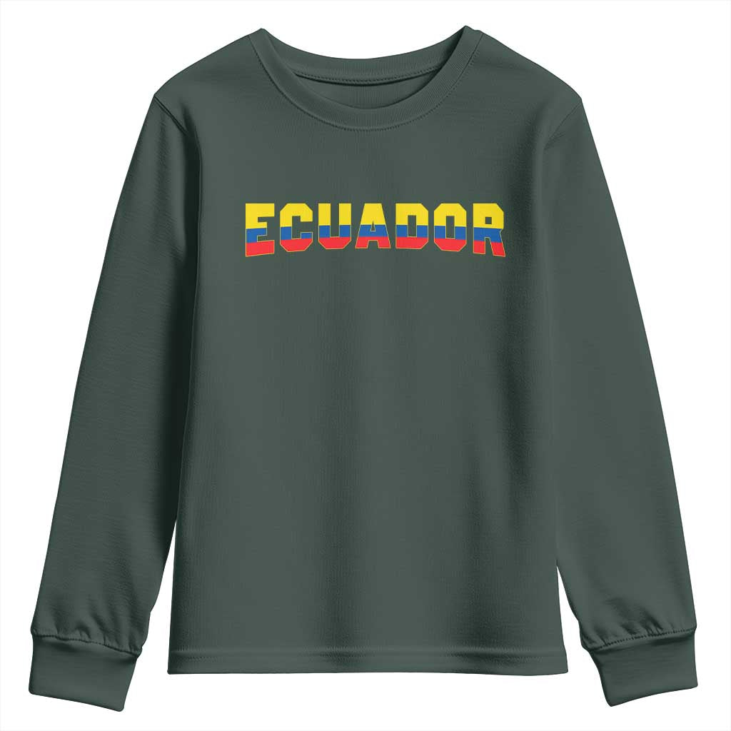 Vintage Ecuador Roots Youth Sweatshirt Latin Heritage Pride Gift