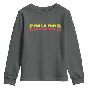 Vintage Ecuador Roots Youth Sweatshirt Latin Heritage Pride Gift