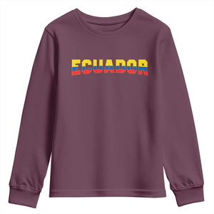 Vintage Ecuador Roots Youth Sweatshirt Latin Heritage Pride Gift