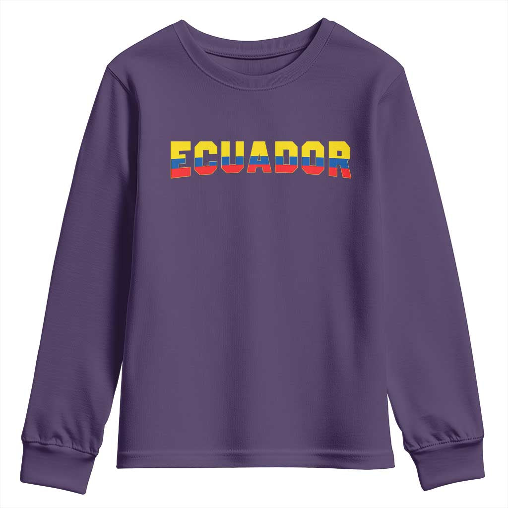 Vintage Ecuador Roots Youth Sweatshirt Latin Heritage Pride Gift