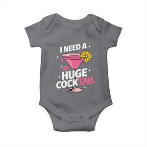 I Need A Huge Cocktail Baby Onesie Funny Adult Humor Drinking Gift TS12 Charcoal Print Your Wear
