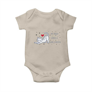 My Pussy Loves A Good Stretch Baby Onesie Adult Humor Cat Gift TS12 Sand Print Your Wear