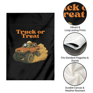 Truck Or Treat Skeleton Racing Garden Flag Funny Halloween Truck Lover TS12 Print Your Wear