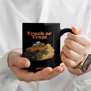 Truck Or Treat Skeleton Racing Coffee Mug Funny Halloween Truck Lover TS12 Print Your Wear