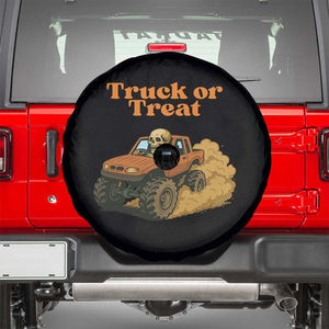 Truck Or Treat Skeleton Racing Spare Tire Cover Funny Halloween Truck Lover TS12 Black Print Your Wear