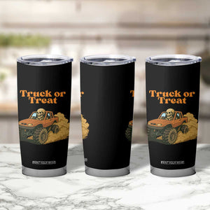Truck Or Treat Skeleton Racing Tumbler Cup Funny Halloween Truck Lover TS12 Print Your Wear