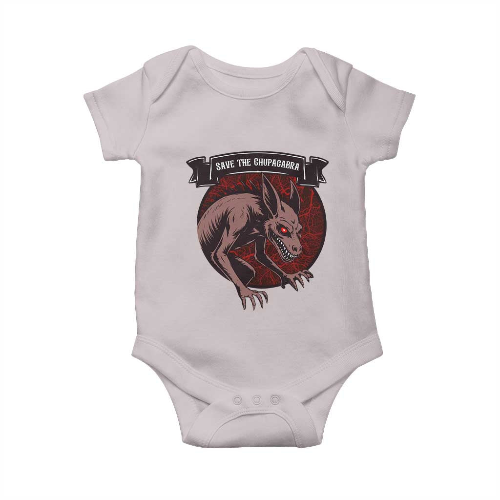 Chupacabra Baby Onesie Gothic Horror Save The Cryptid Gift TS12 Ice Gray Print Your Wear