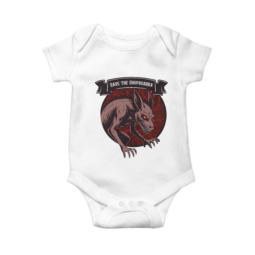 Chupacabra Baby Onesie Gothic Horror Save The Cryptid Gift TS12 White Print Your Wear