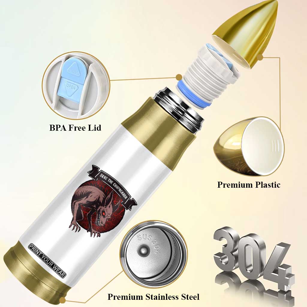 Chupacabra Bullet Tumbler Gothic Horror Save The Cryptid Gift TS12 Print Your Wear