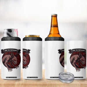 Chupacabra 4 in 1 Can Cooler Tumbler Gothic Horror Save The Cryptid Gift TS12 Print Your Wear