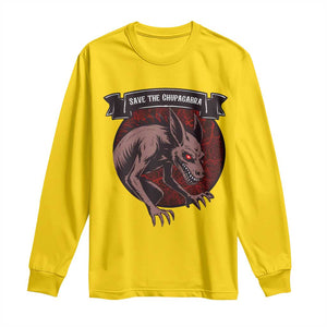 Chupacabra Long Sleeve Shirt Gothic Horror Save The Cryptid Gift TS12 Daisy Print Your Wear