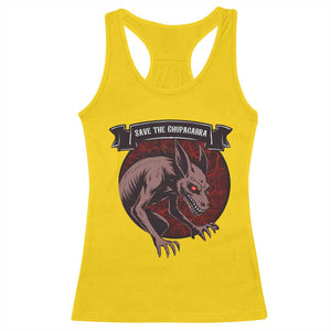 Chupacabra Racerback Tank Top Gothic Horror Save The Cryptid Gift TS12 Daisy Print Your Wear