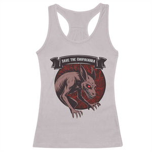 Chupacabra Racerback Tank Top Gothic Horror Save The Cryptid Gift TS12 Ice Gray Print Your Wear