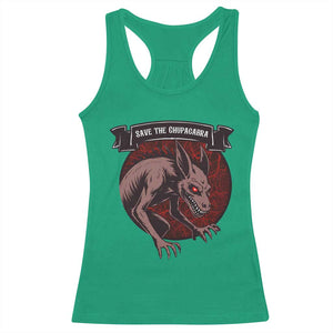 Chupacabra Racerback Tank Top Gothic Horror Save The Cryptid Gift TS12 Irish Green Print Your Wear