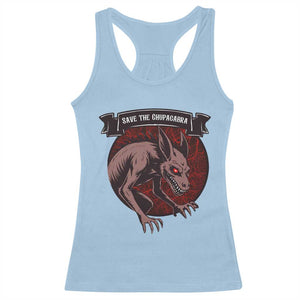 Chupacabra Racerback Tank Top Gothic Horror Save The Cryptid Gift TS12 Light Blue Print Your Wear