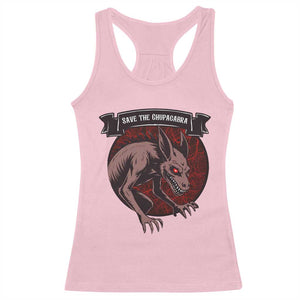 Chupacabra Racerback Tank Top Gothic Horror Save The Cryptid Gift TS12 Light Pink Print Your Wear