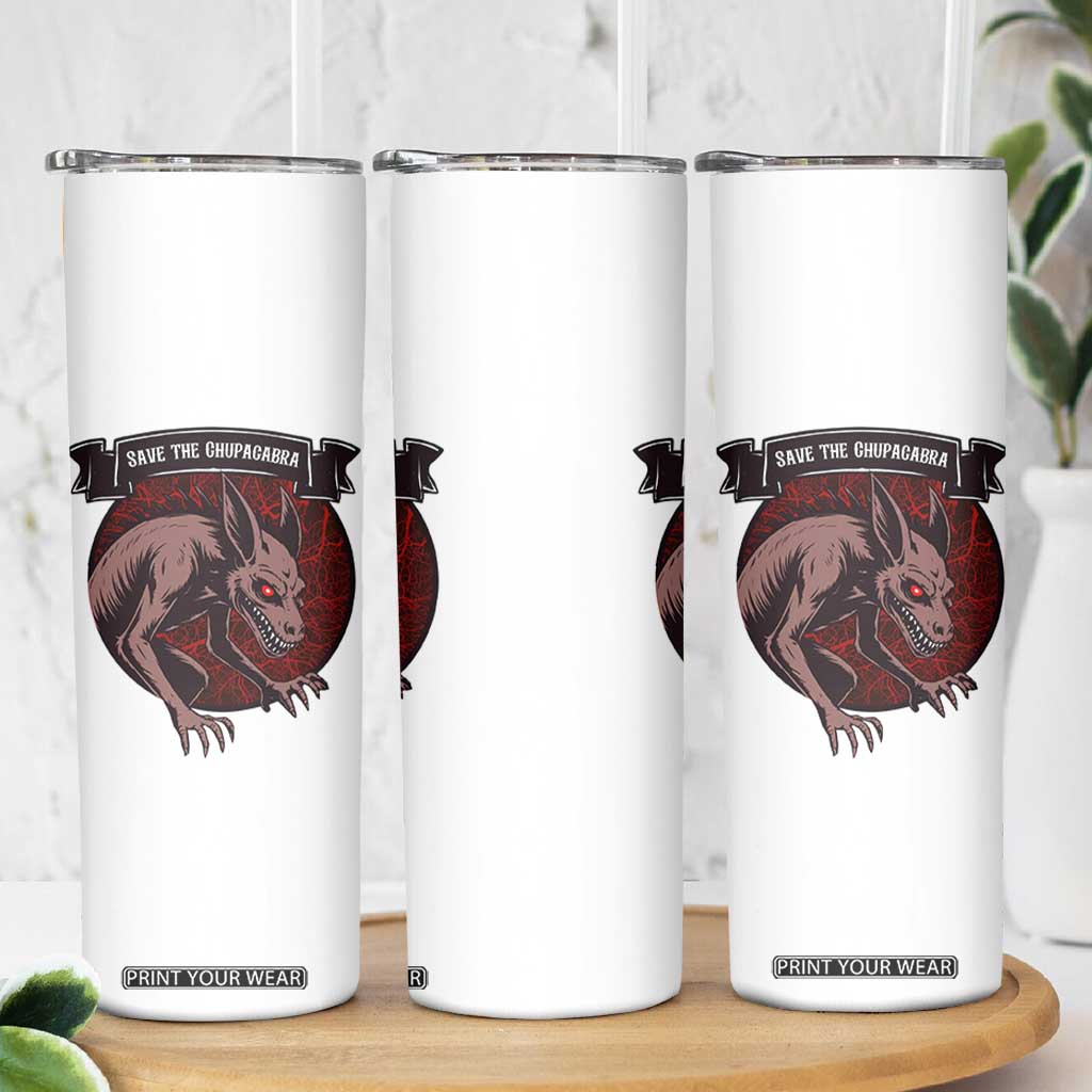 Chupacabra Skinny Tumbler Gothic Horror Save The Cryptid Gift TS12 Print Your Wear