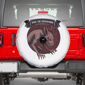 Chupacabra Spare Tire Cover Gothic Horror Save The Cryptid Gift TS12 White Print Your Wear