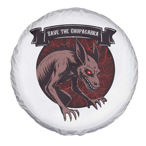 Chupacabra Spare Tire Cover Gothic Horror Save The Cryptid Gift TS12 Print Your Wear