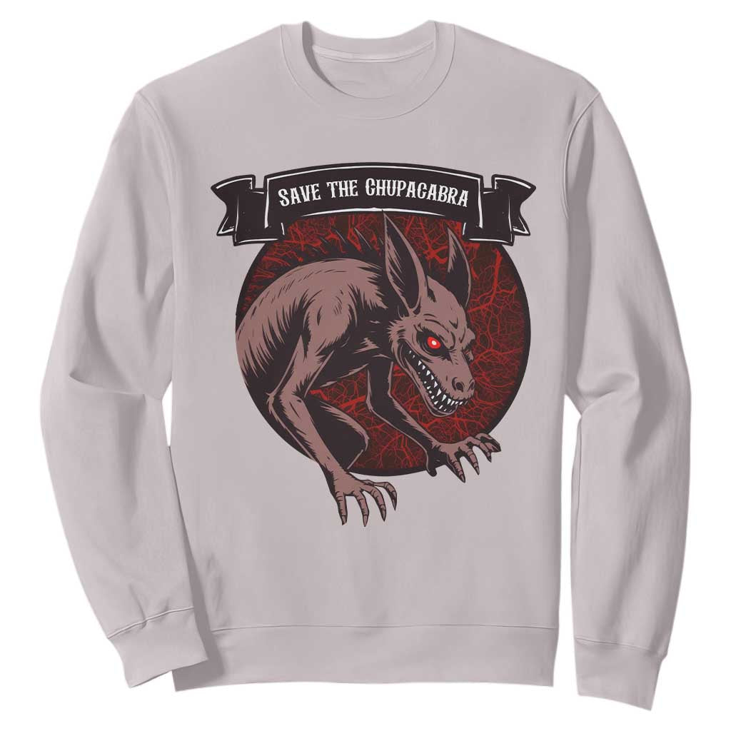 Chupacabra Sweatshirt Gothic Horror Save The Cryptid Gift TS12 Ice Gray Print Your Wear