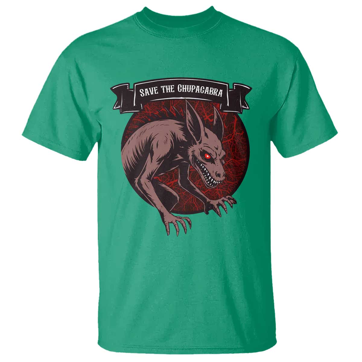 Chupacabra T Shirt Gothic Horror Save The Cryptid Gift TS12 Irish Green Print Your Wear