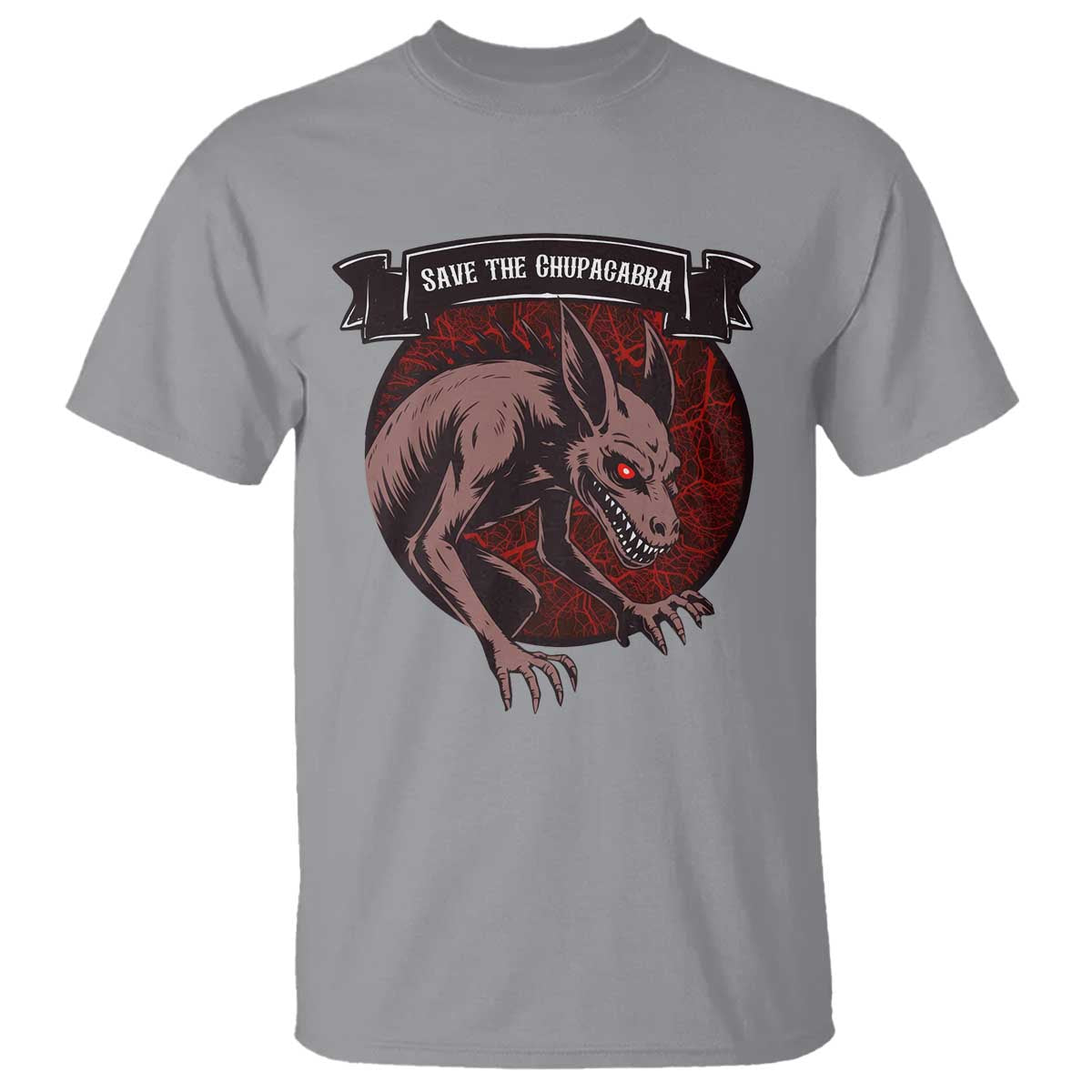 Chupacabra T Shirt Gothic Horror Save The Cryptid Gift TS12 Sport Gray Print Your Wear