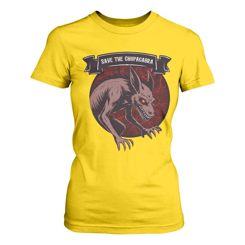 Chupacabra T Shirt For Women Gothic Horror Save The Cryptid Gift TS12 Daisy Print Your Wear