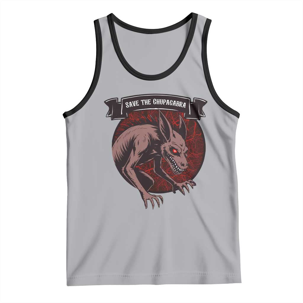 Chupacabra Tank Top Gothic Horror Save The Cryptid Gift TS12 Athletic Heather Black Print Your Wear