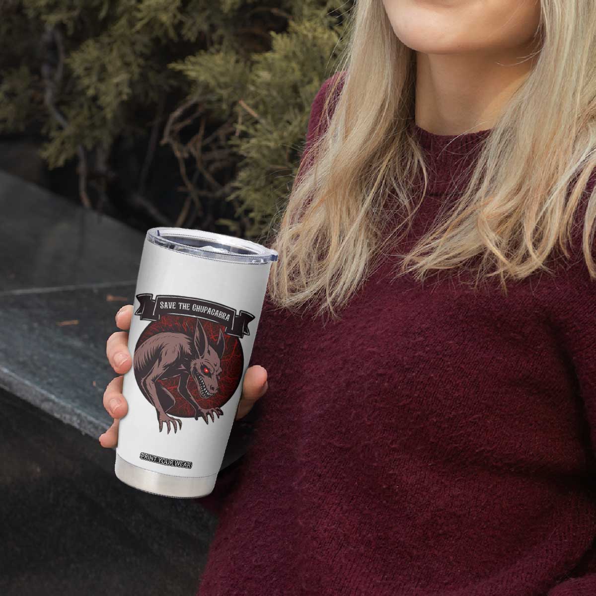 Chupacabra Tumbler Cup Gothic Horror Save The Cryptid Gift TS12 Print Your Wear