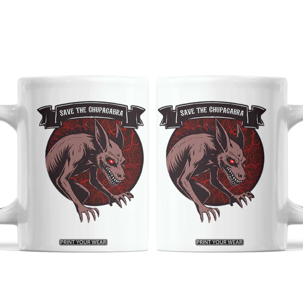Chupacabra Coffee Mug Gothic Horror Save The Cryptid Gift TS12 White Print Your Wear