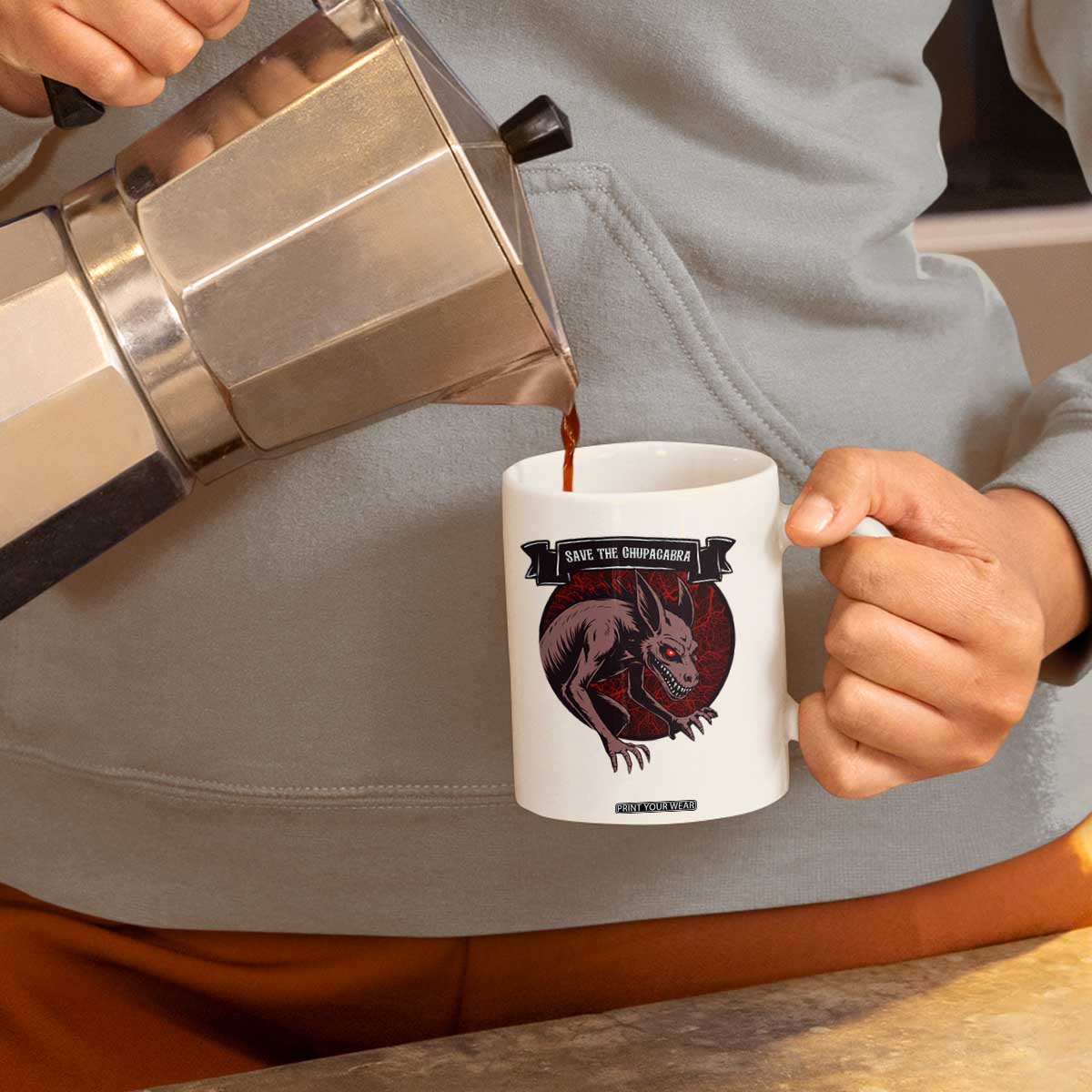 Chupacabra Coffee Mug Gothic Horror Save The Cryptid Gift TS12 Print Your Wear