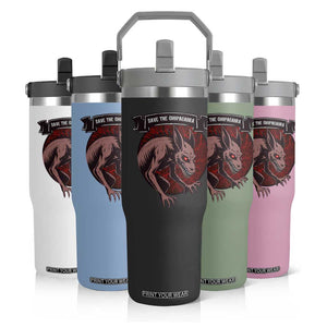 Chupacabra Flip Straw Tumbler Gothic Horror Save The Cryptid Gift TS12 Print Your Wear