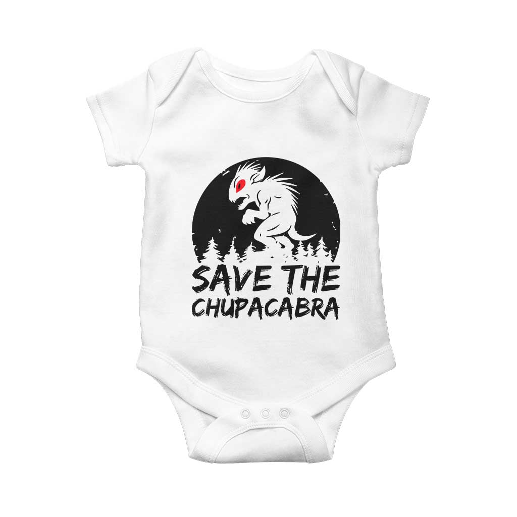 Chupacabra Baby Onesie Funny Cryptid Save The Goat Sucker Gift TS12 White Print Your Wear