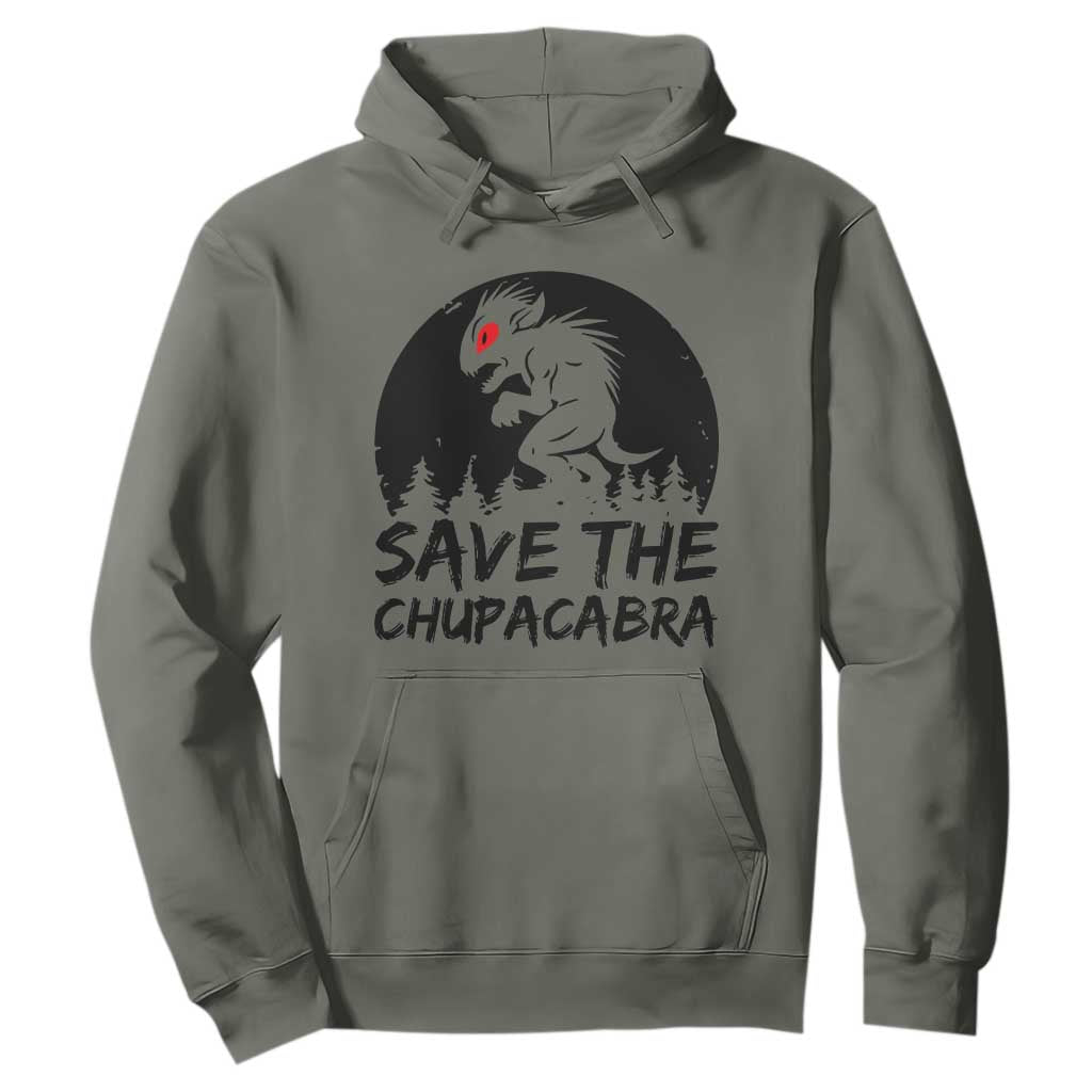 Chupacabra Hoodie Funny Cryptid Save The Goat Sucker Gift TS12 Military Green Print Your Wear