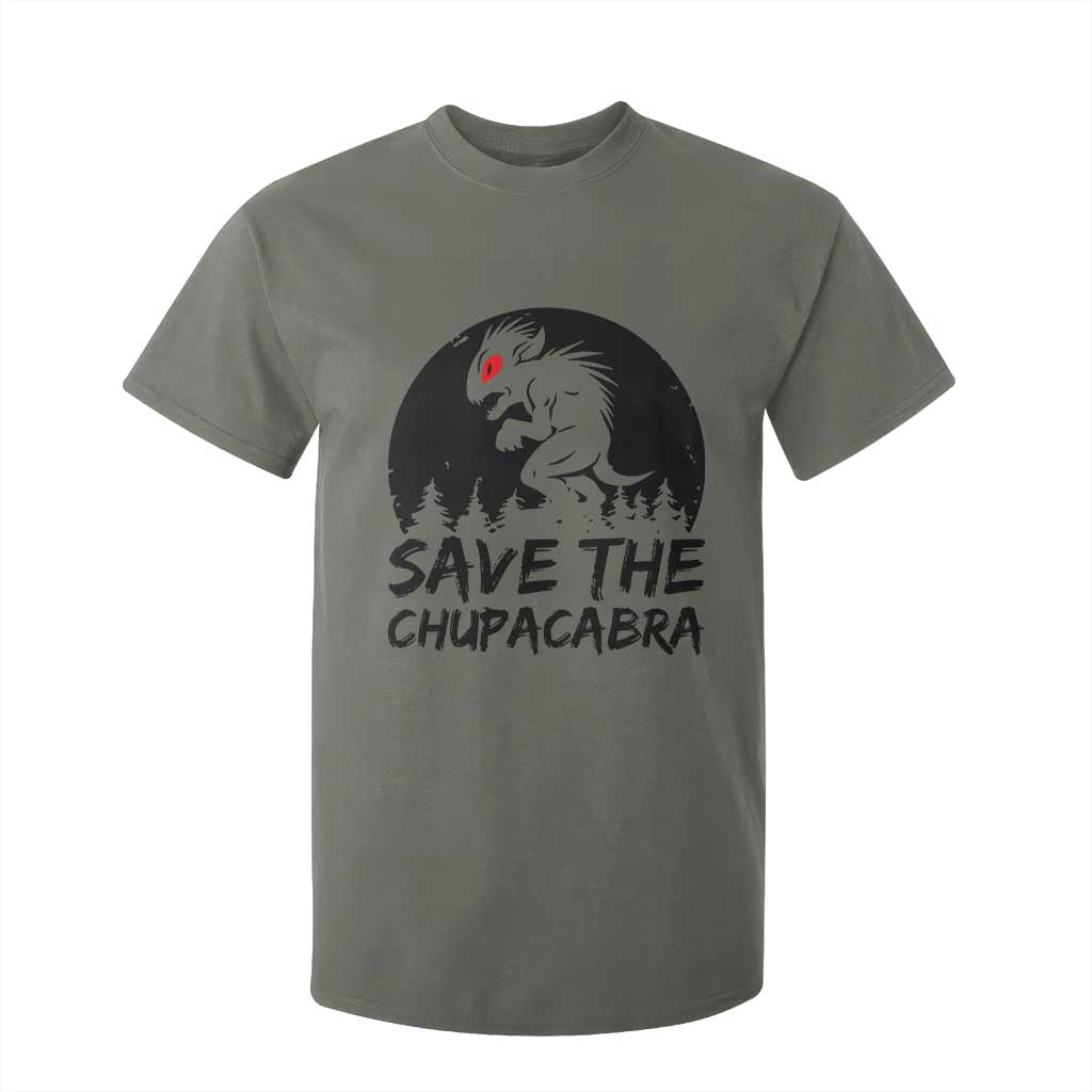 Chupacabra T Shirt For Kid Funny Cryptid Save The Goat Sucker Gift TS12 Military Green Print Your Wear