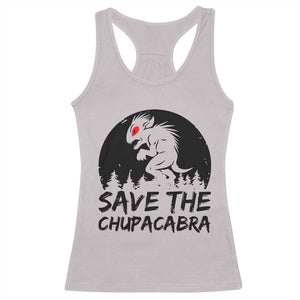 Chupacabra Racerback Tank Top Funny Cryptid Save The Goat Sucker Gift TS12 Ice Gray Print Your Wear
