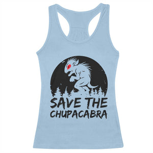 Chupacabra Racerback Tank Top Funny Cryptid Save The Goat Sucker Gift TS12 Light Blue Print Your Wear